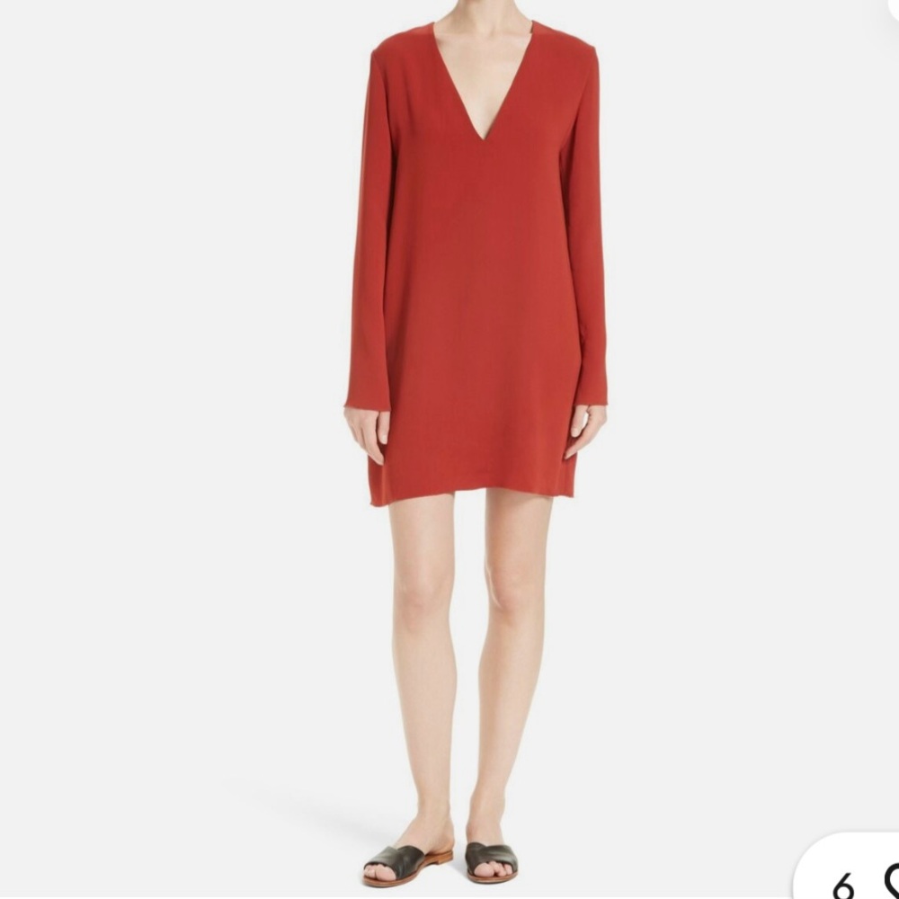 NWT Theory Ulyssa Admiral Crepr Shift Dress Red S